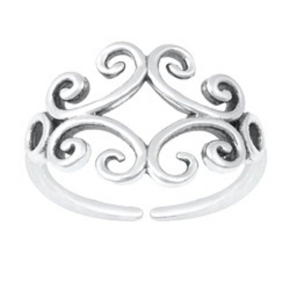 .925 STERLING SILVER LOZY TOE RING - Picture 2 of 2